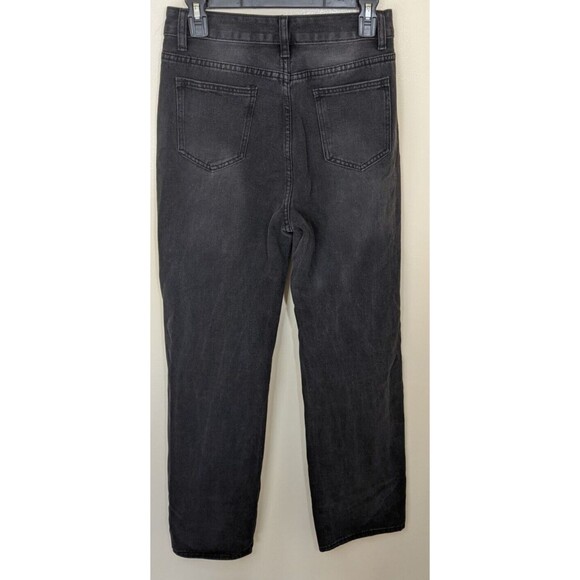 Shein Women's Jeans Black Distressed High Rise Size Small Tall - Picture 2 of 11